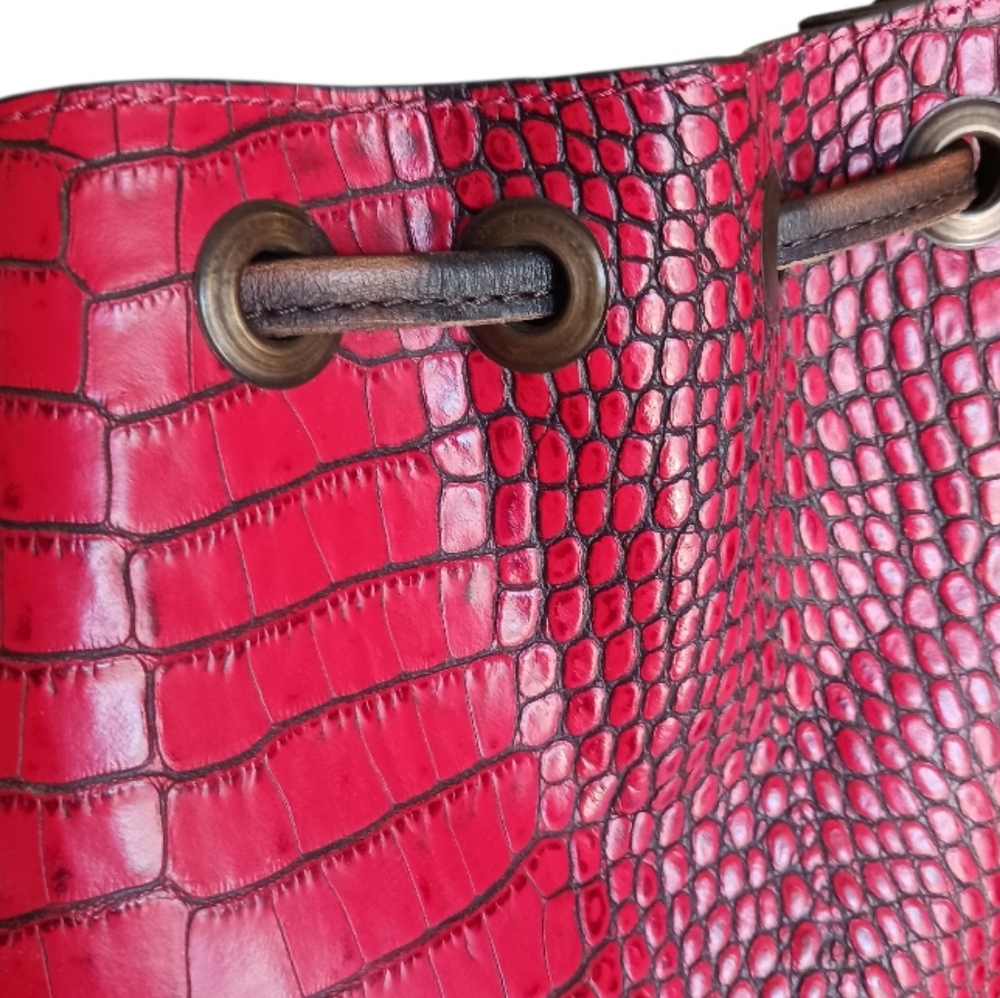 Freebird Mila Red Croco Tassel Satchel Bag RARE - Picture 7 of 15